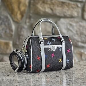 Michael Kors Small Airplane Logo Black Crossbody